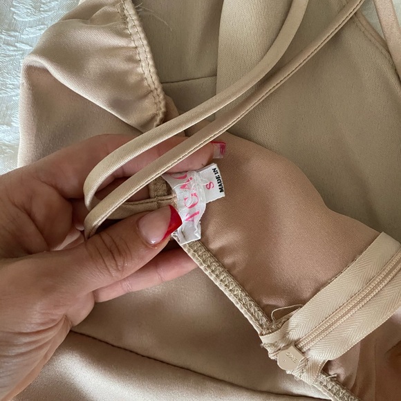 🌵Silk nude skort playsuit - Picture 4 of 4